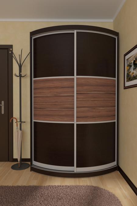 Радиусный шкаф-купе Лайн-4 вариант 1