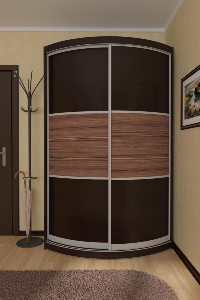 Радиусный шкаф-купе Лайн-4 вариант 2