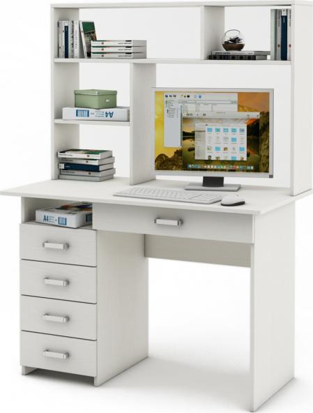 Письменный стол Нео-4Я с надстройкой вариант 1