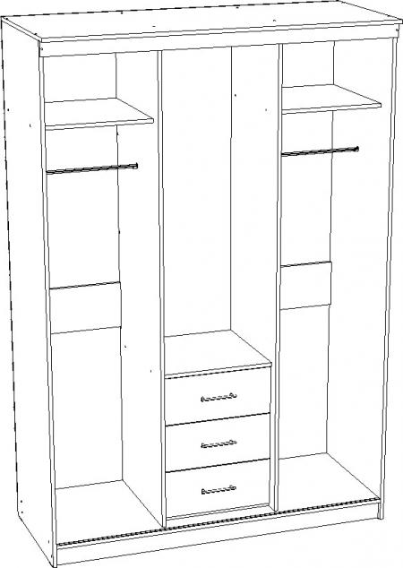 Шкаф-купе Плейн-15 вариант 4