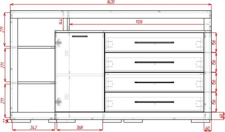 Комод Омега-1-М вариант 2