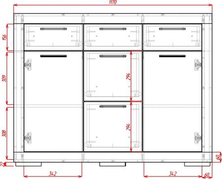 Комод Омега-10 вариант 1