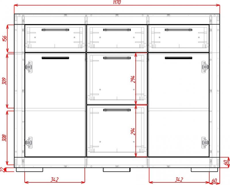 Комод Омега-10 вариант 2