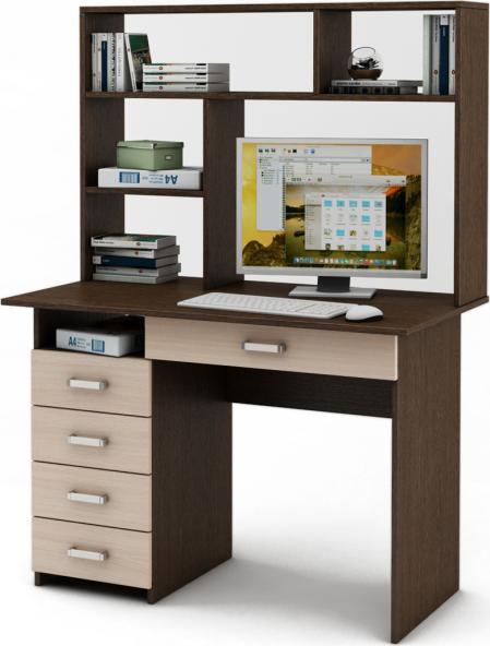 Письменный стол Нео-4Я с надстройкой вариант 3