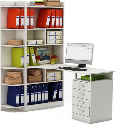 Стол-стеллаж Маунт-283 вариант 2