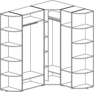 Радиусный шкаф Алексa-19 - Схема