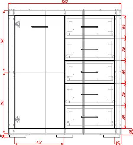 Комод Омега-14-М вариант 2