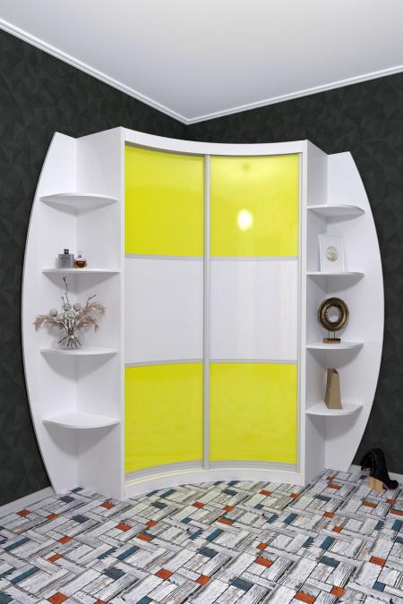 Радиусный шкаф-купе Лайн-21 вариант 3