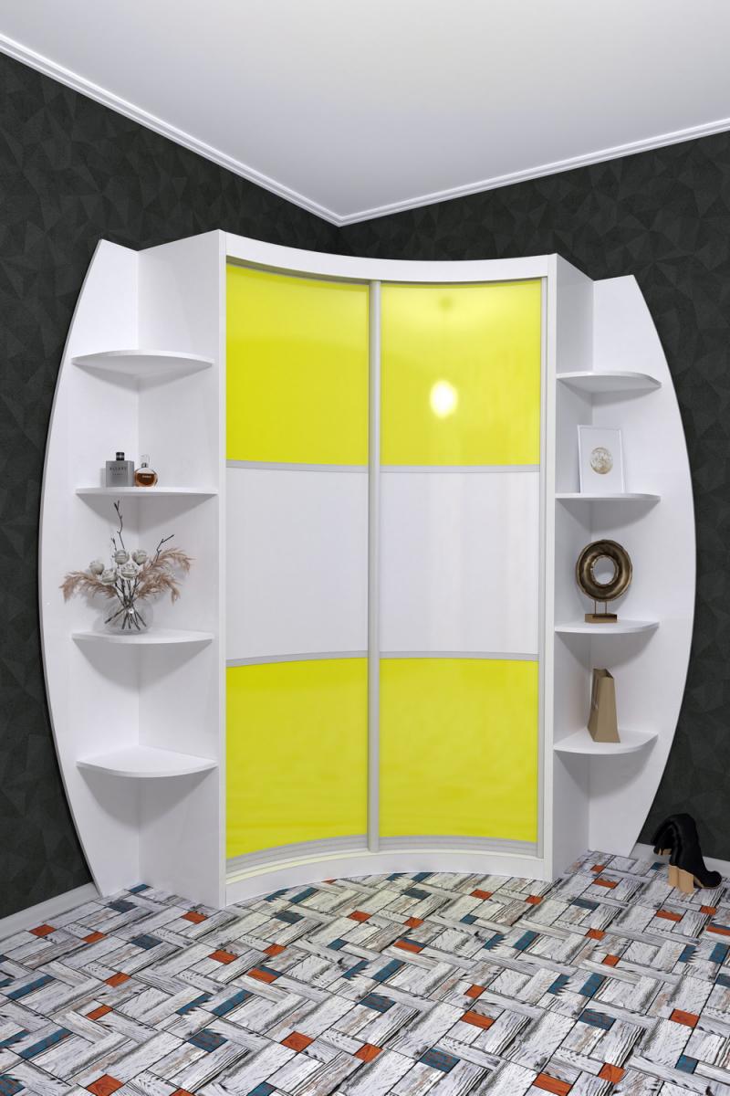 Радиусный шкаф-купе Лайн-21 вариант 4