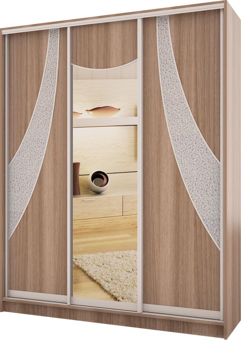 Шкаф-купе Лидл-7 Кожа вариант 1