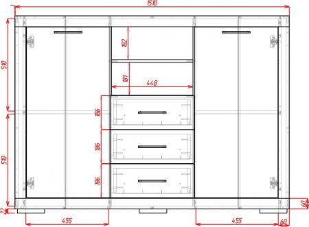 Комод Омега-19 вариант 1
