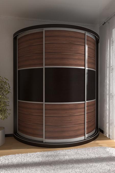 Радиусный шкаф-купе Лайн-10 вариант 1