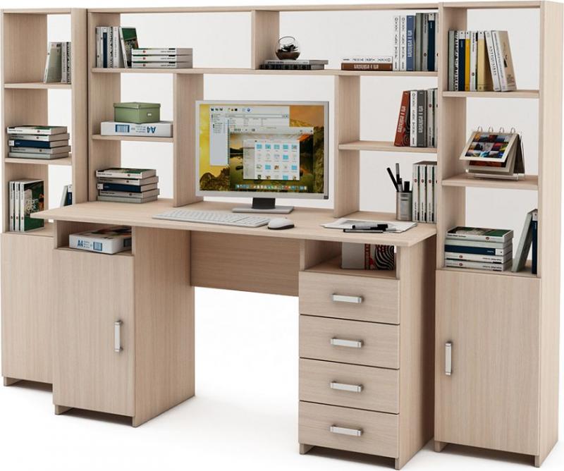 Уголок школьника Нео-7 с надстройкой вариант 1