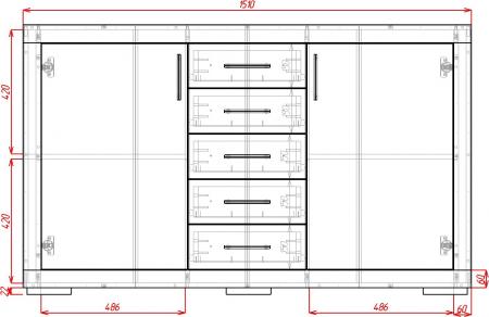 Комод Омега-12-М вариант 3