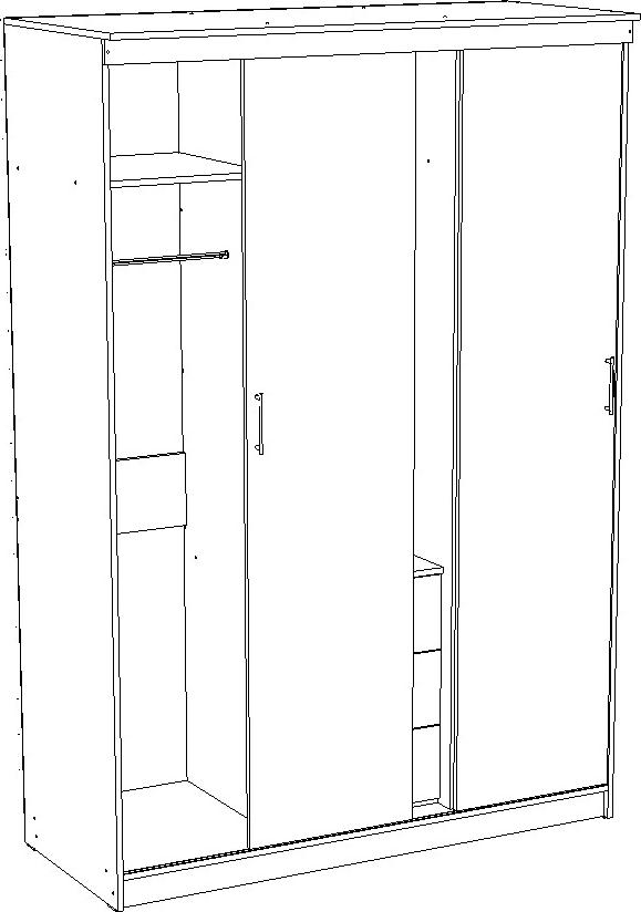 Шкаф-купе Плейн-15 вариант 4