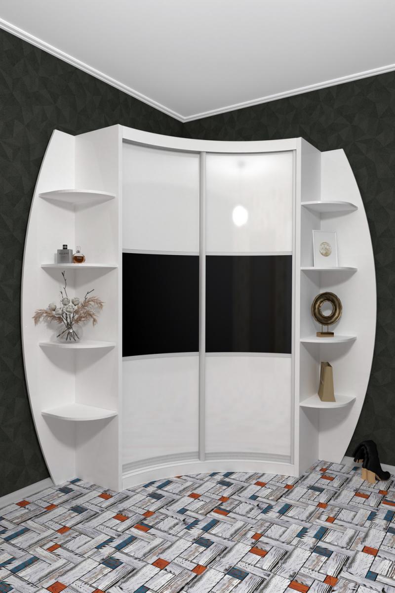 Радиусный шкаф-купе Лайн-21 вариант 2