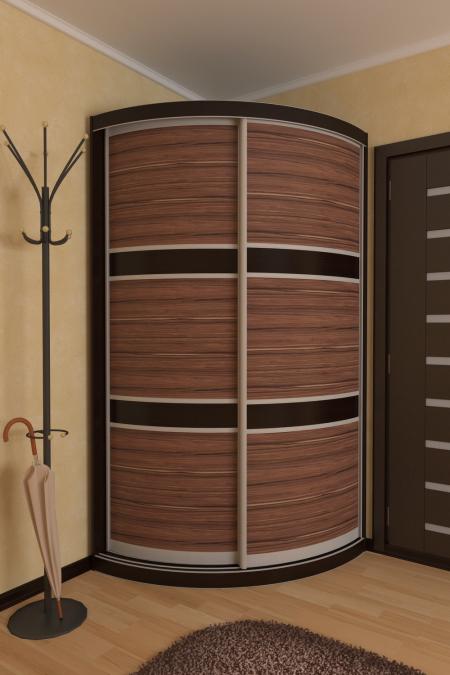 Радиусный шкаф-купе Лайн-1 вариант 1