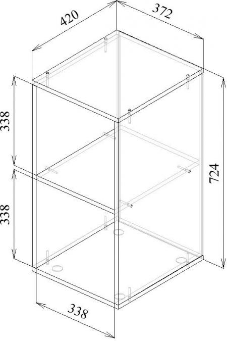 Полка-тумба Прайм-21 вариант 1