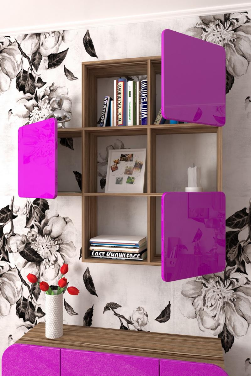 Полка для книг Лайн-3 вариант 2