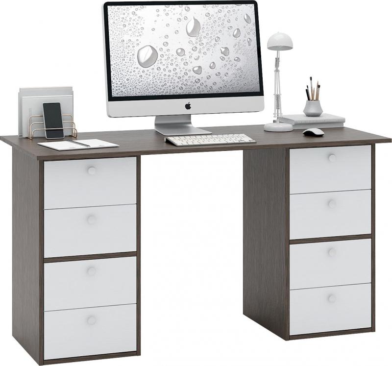 Стол двухтумбовый Прайм-60 вариант 2