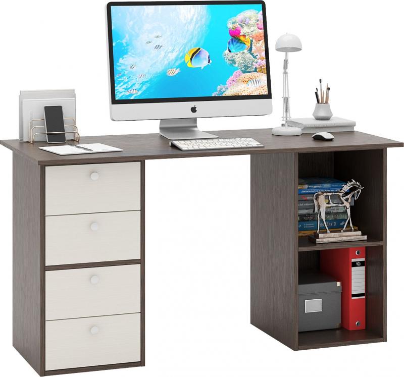 Стол двухтумбовый Прайм-63 вариант 3