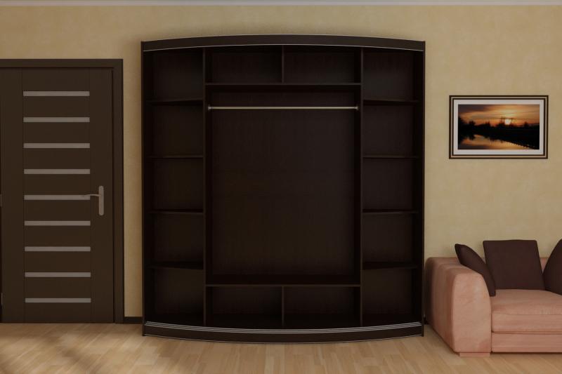 Радиусный шкаф-купе Лайн-5 вариант 3