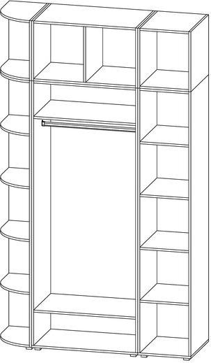 Радиусный шкаф Алексa-6 - Схема