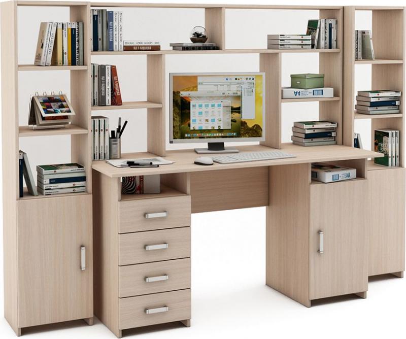 Уголок школьника Нео-8 с надстройкой вариант 1