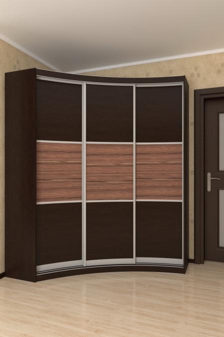 Радиусный шкаф-купе Лайн-19 вариант 1