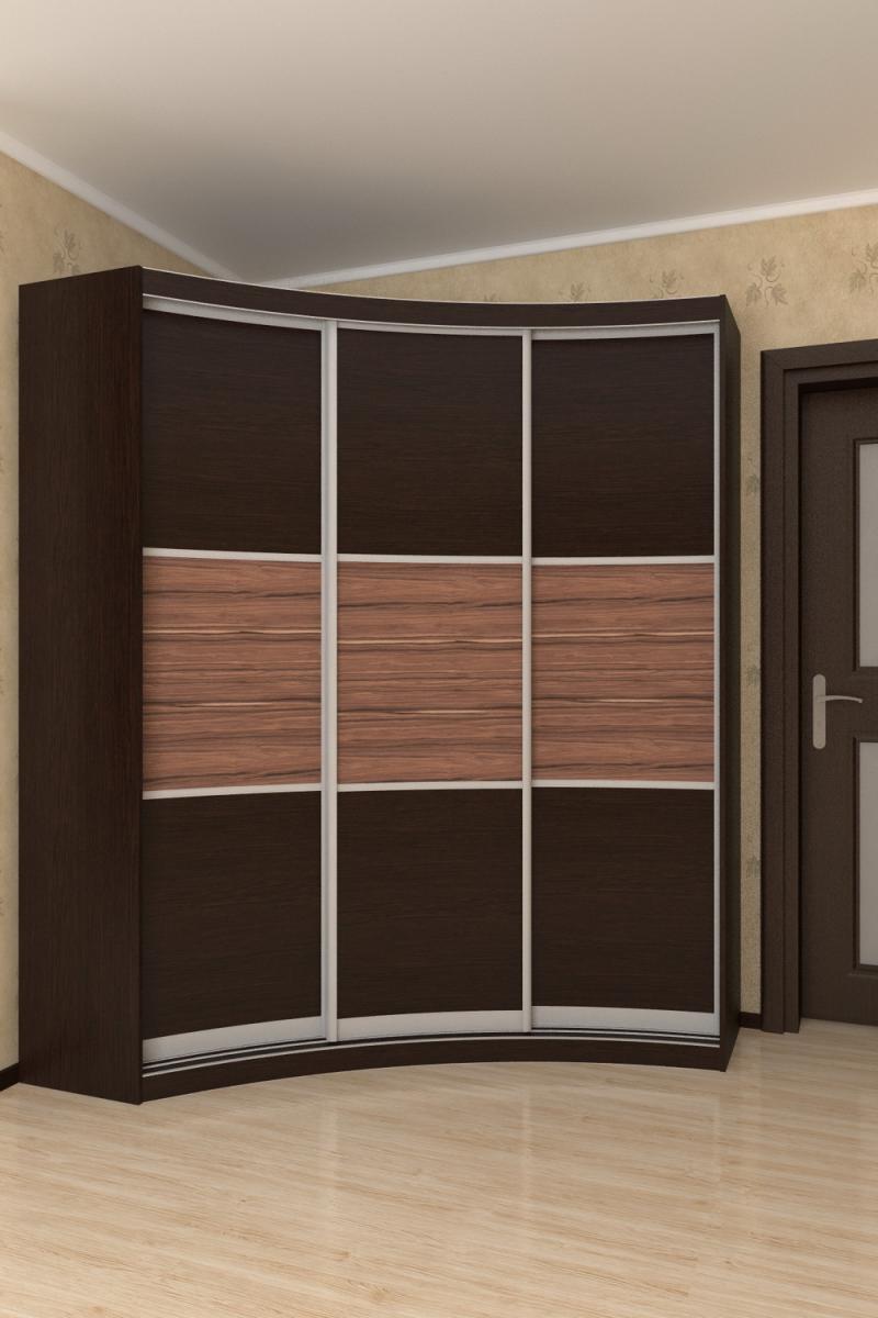 Радиусный шкаф-купе Лайн-19 вариант 2