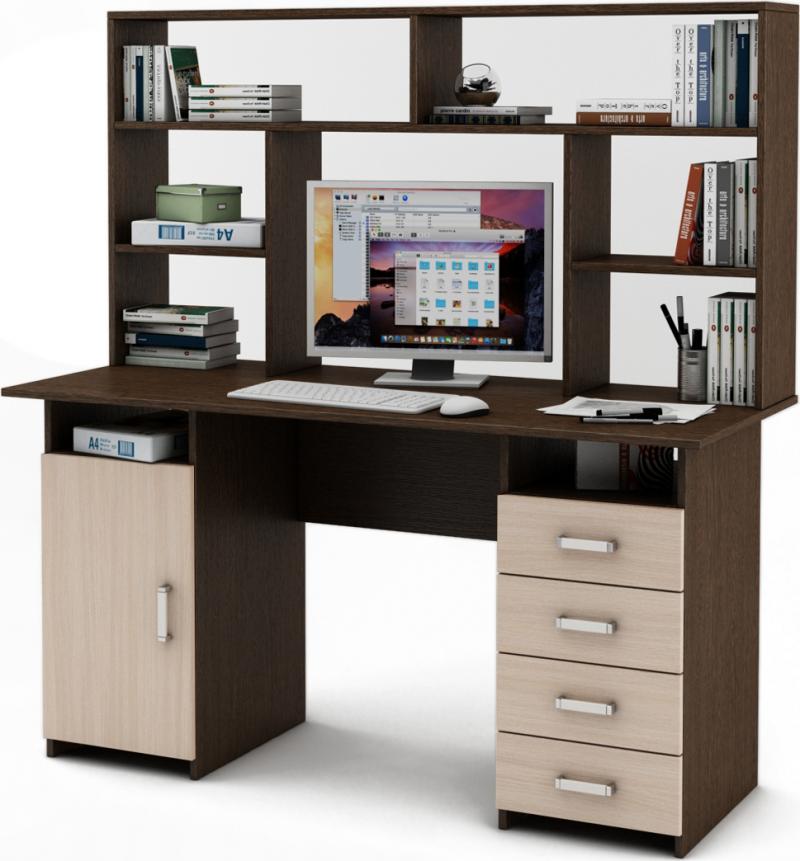 Письменный стол Нео-7 с надстройкой вариант 4