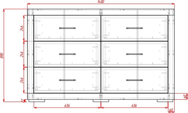 Комод Омега-21 вариант 2