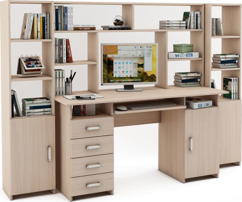 Уголок школьника Нео-8К с надстройкой вариант 1