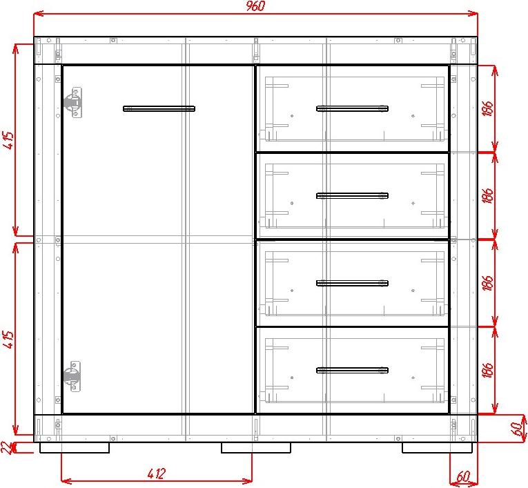 Комод Омега-16-М вариант 2