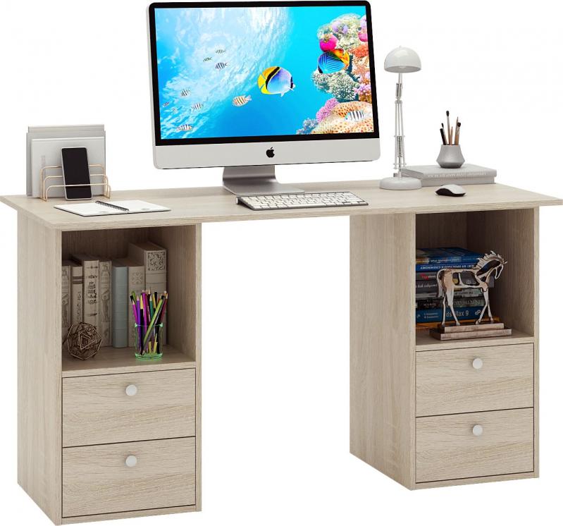 Стол двухтумбовый Прайм-61 вариант 4