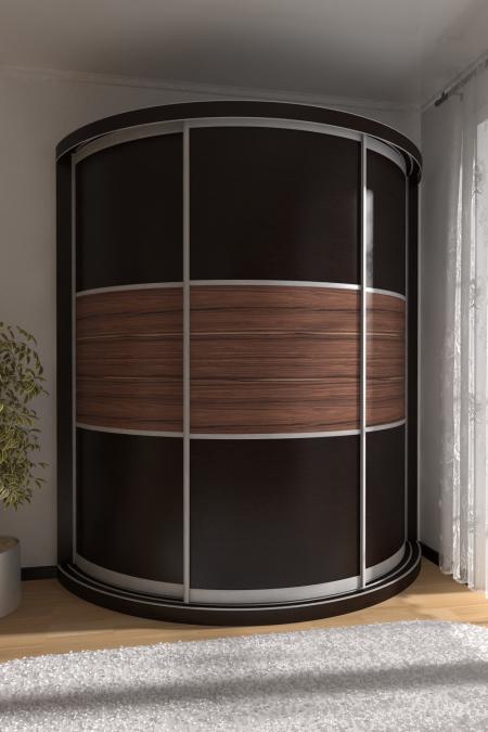 Радиусный шкаф-купе Лайн-11 вариант 1