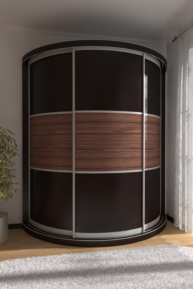 Радиусный шкаф-купе Лайн-11 вариант 2