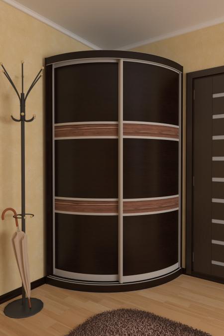 Радиусный шкаф-купе Лайн-2 вариант 1