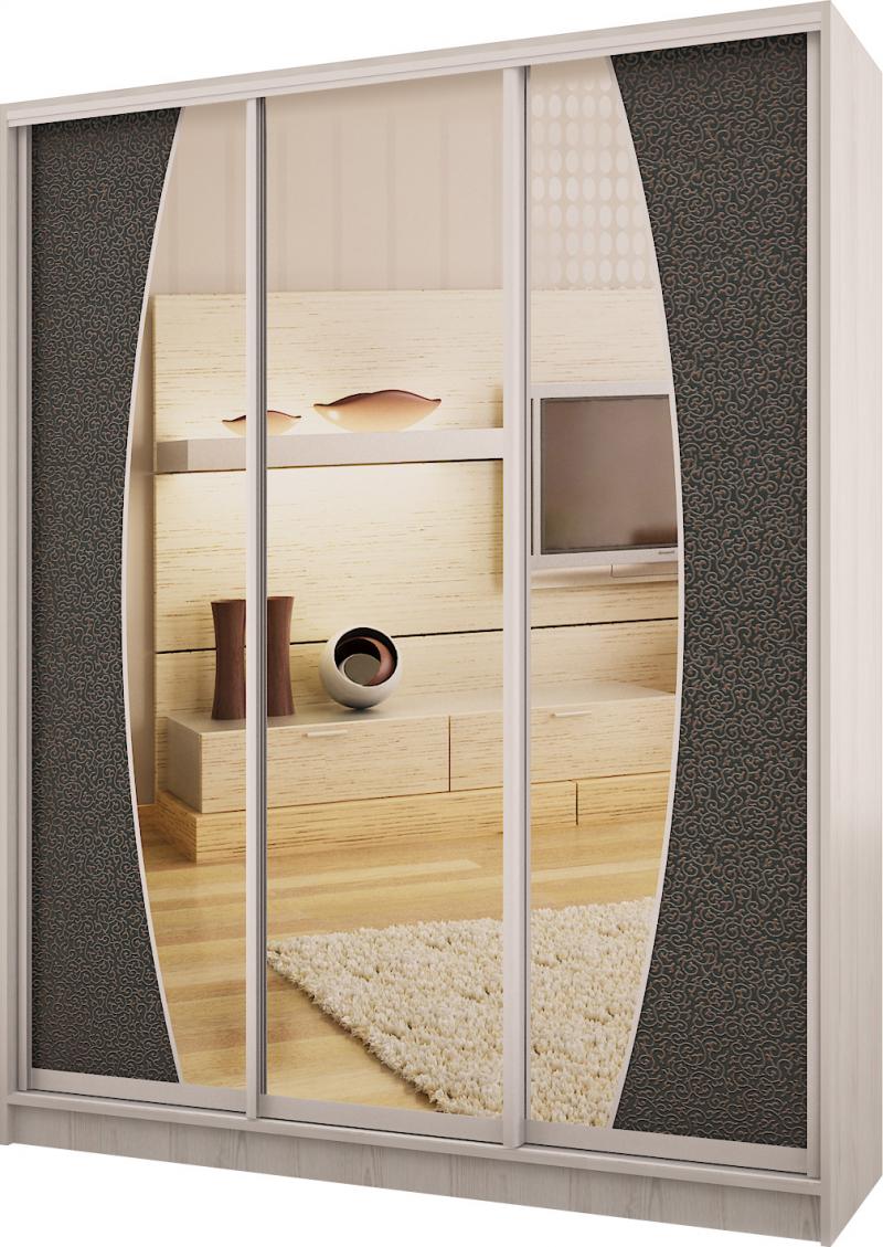 Шкаф-купе Лидл-12 Кожа вариант 1